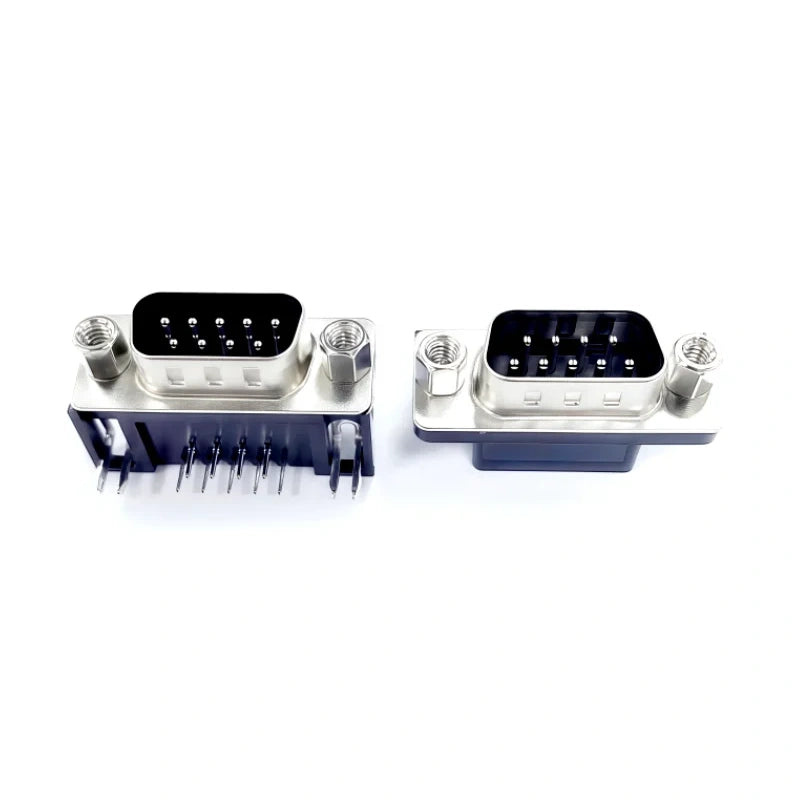 DS1037-09MNAKT74-0CC 9-Pin Male D-Sub Connector – Right Angle 3A THT Mount
