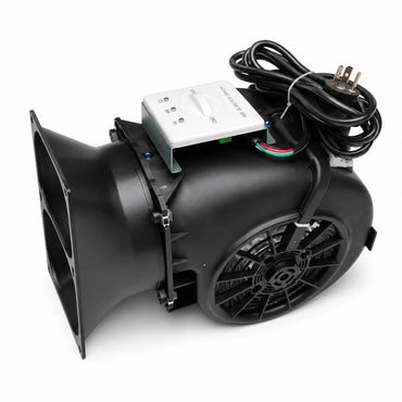 Black Mini Standard compact silencer with AC motor and speed switch for Antminer, 300W or 400W.