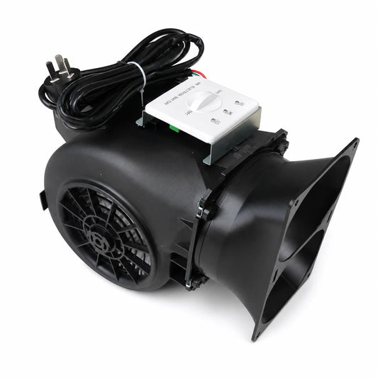 Black Mini Standard silencer kit contents showing exhaust adapter, fan simulators, power cable for Antminer.