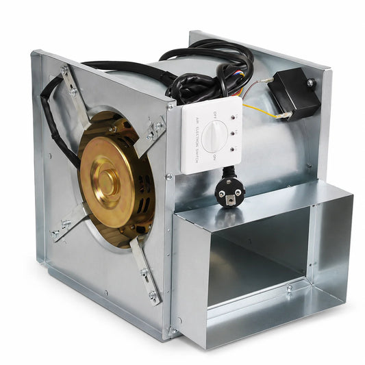 200W vs 300W motor variants of the M50 series Silver Industrial silencer.