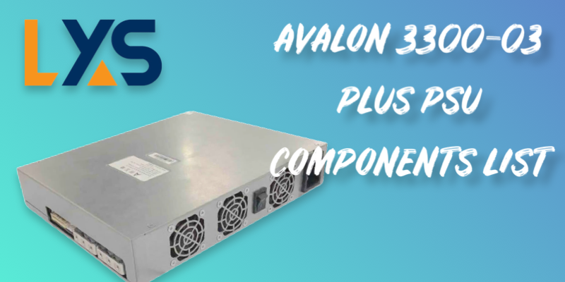 Avalon 3300-03 PLUS Power Supply Repair Components List