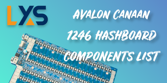 Avalon Canaan 1246 Crypto Miner Hashboard Repair Components List