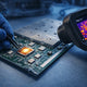 Antminer hashboard ASIC chip diagnosis with thermal camera for reg CRC error repair