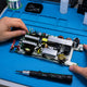 Whatsminer P221C PSU with M6 copper bar output and modular control ICs on professional repair workbench — repair guide