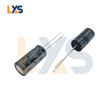 2200µF 16V radial high ripple electrolytic capacitor is a reliable component designed to enhance power supply performance, particularly in Whatsminer crypto miners systems