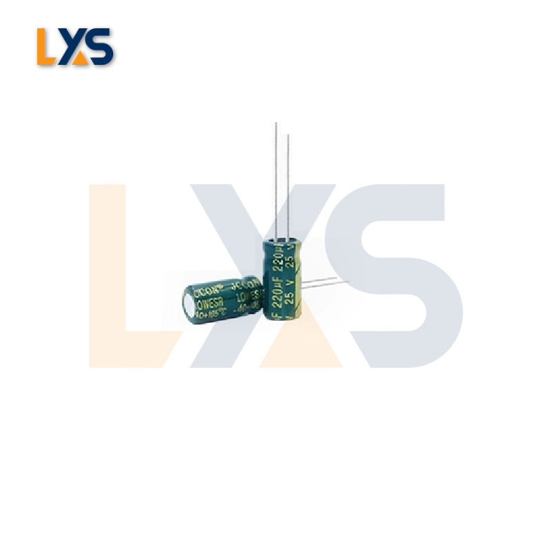 High-Performance 220µF Capacitor - 25V DC, Extreme Temperature Resistance, Compact Size