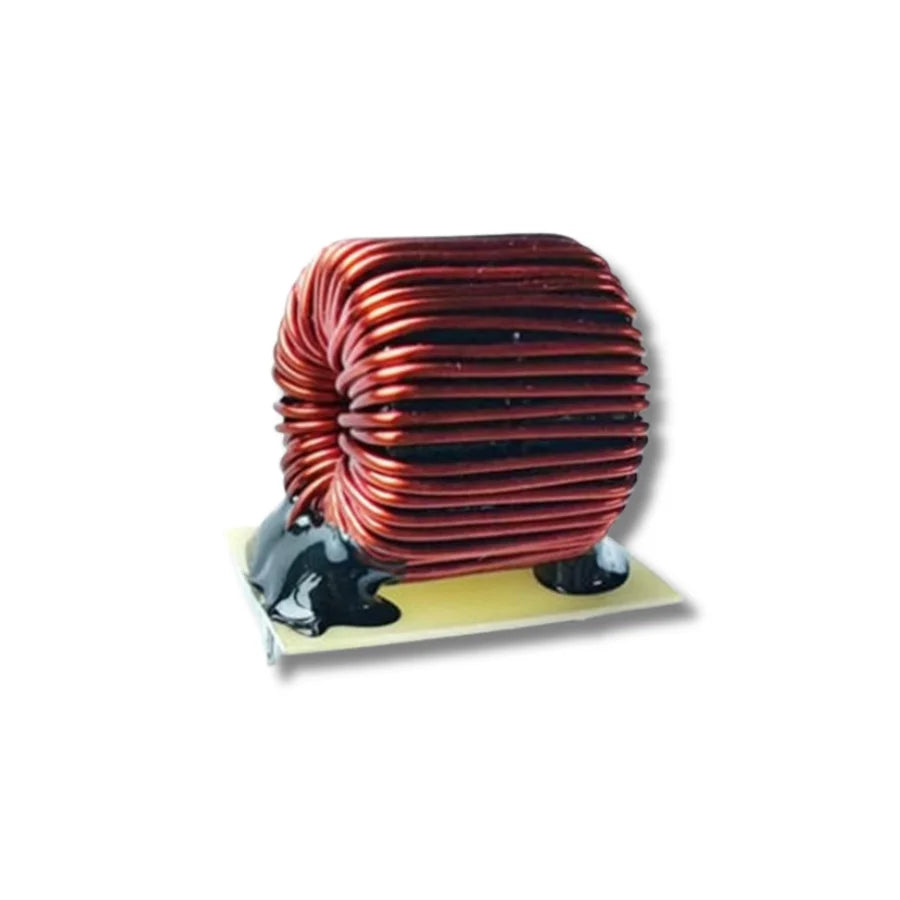 Close-up of 400uH PFC inductor flat enamelled copper.