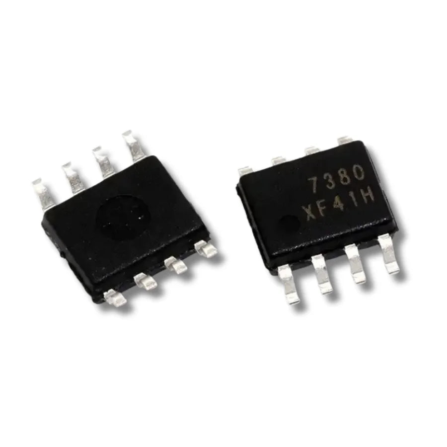 Front and back view of FAN7380MX Half-Bridge Gate Driver IC
