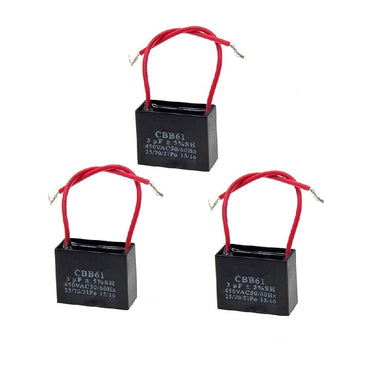 Fielect CBB61 Fan Start Capacitor - Reliable 450V 3uF Component