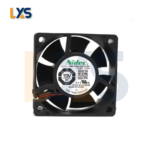  H60T12BS13A7-01 Nidec 60x60x25 Power Supply Unit Cooling Fan is a trustworthy and high-performance choice for power supply units. Its slim design at 60x25mm and two-pin connector 