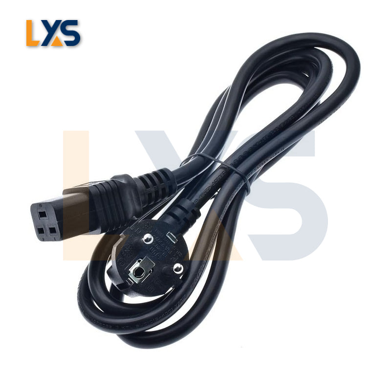 High-Quality Whatsminer Power Cord C19 to EU Plug 16A 250V 3x2.5mm