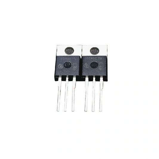 IPP034NE7N power transistor. This N-channel MOSFET is designed to handle high voltages and currents