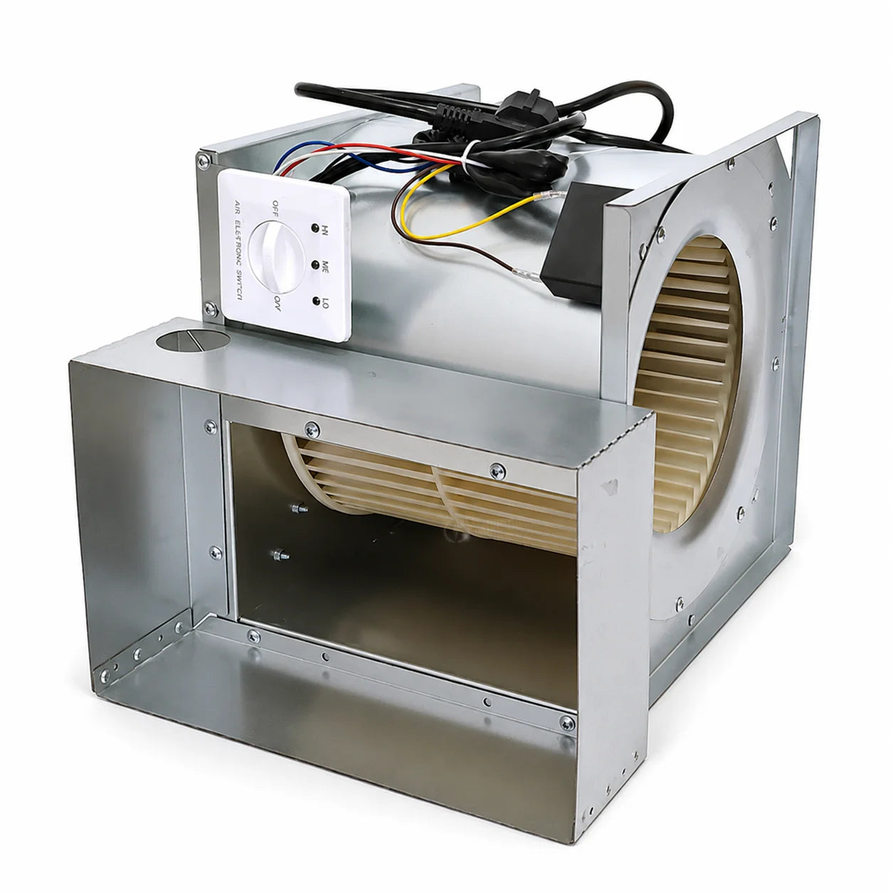 Iceriver Silver Industrial silencer with pure-copper AC motor, 200W or 300W variant.