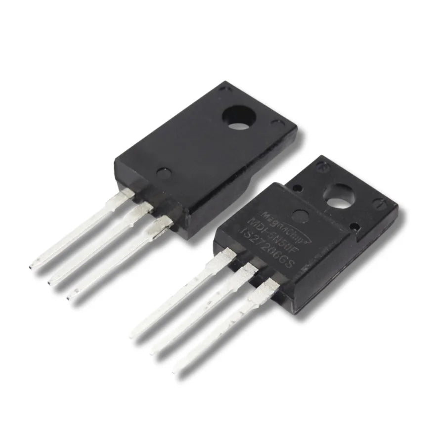 Front and back view of MDF5N50F N-channel MOSFET 500V for Avalon Power Supply