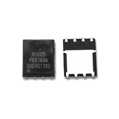 Front and back view of PK616BA N-channel MOSFET Innosilicon hash board