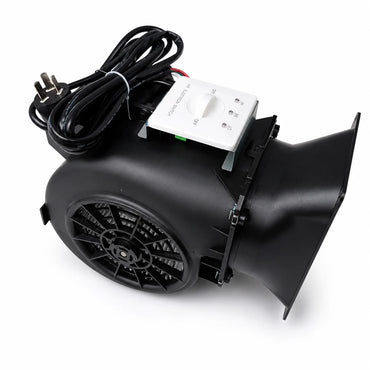 Black Mini Standard silencer side view showing on-unit High Medium Low speed switch for AC motor speed control on Antminer.