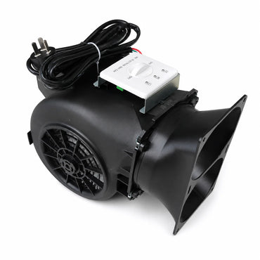 Black Mini Standard silencer kit contents showing exhaust adapter, fan simulators, power cable for Antminer.
