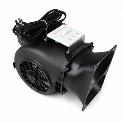 Black Mini Standard silencer kit contents showing exhaust adapter, fan simulators, power cable for Antminer.