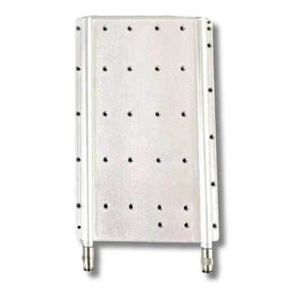 Internal water flow channel design of the Antminer S21e Hydro cooling plate.