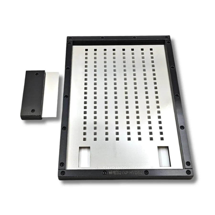 S21XP Hydro silicone grease stencil, finished to avoid scratching ASIC chip tops or heatsink module.
