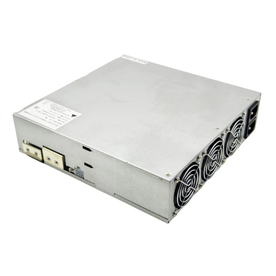 APW12 power supply installed on Antminer S19 ASIC miner for Bitcoin mining operations