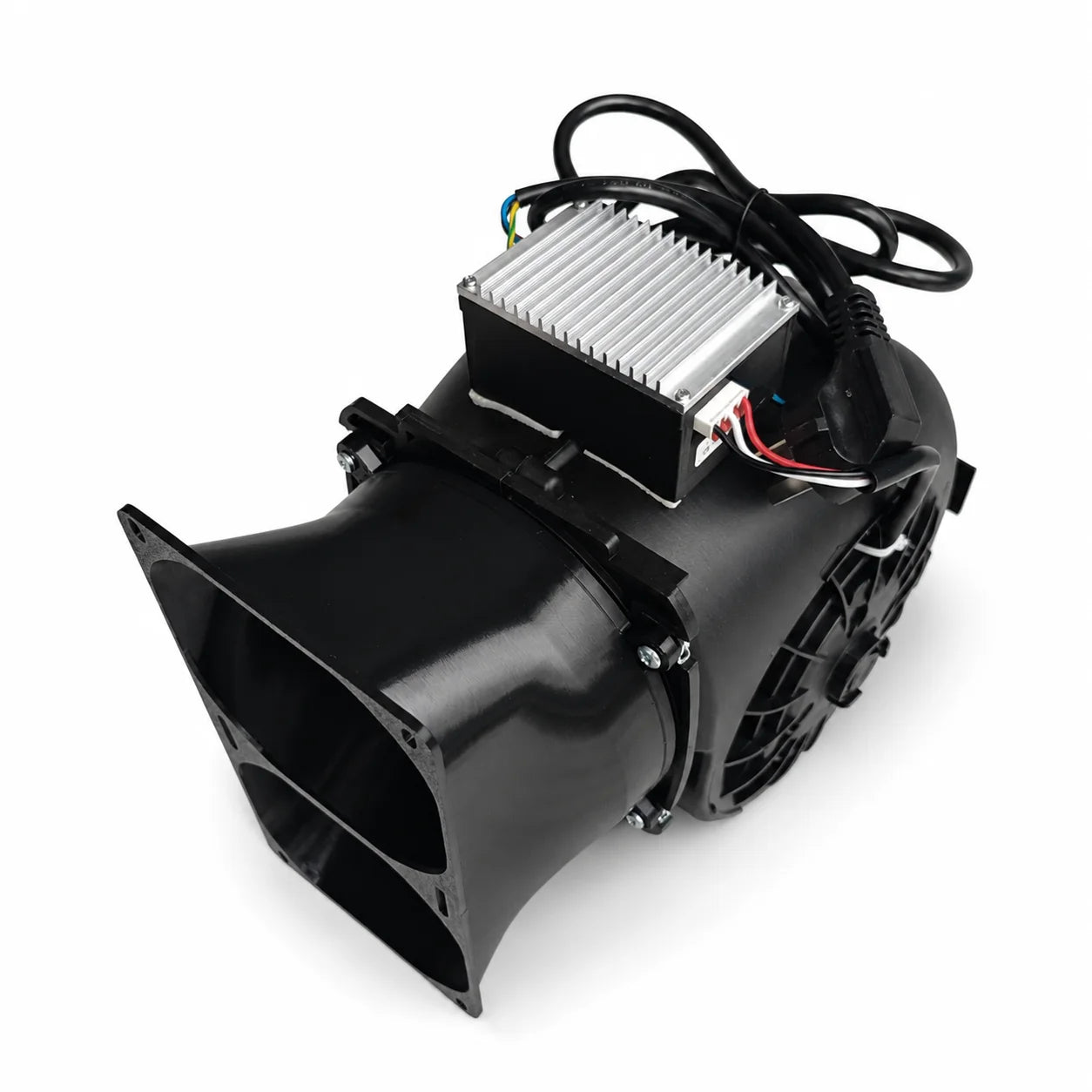 Stepless speed knob on Gen2 brushless DC silencer for continuous wind regulation