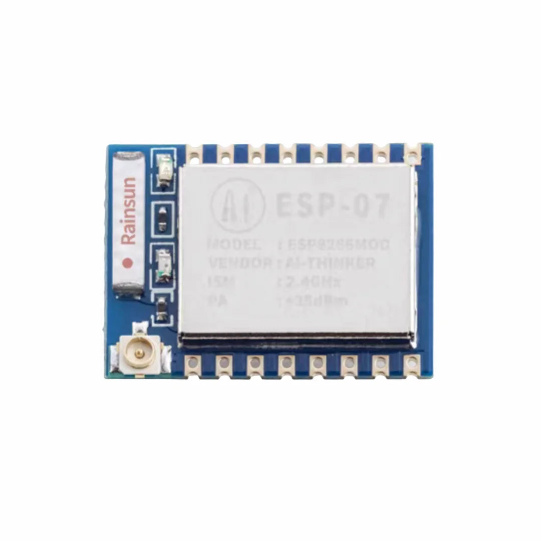 Ai-Thinker ESP-07 WiFi UART module angled view for embedded integration
