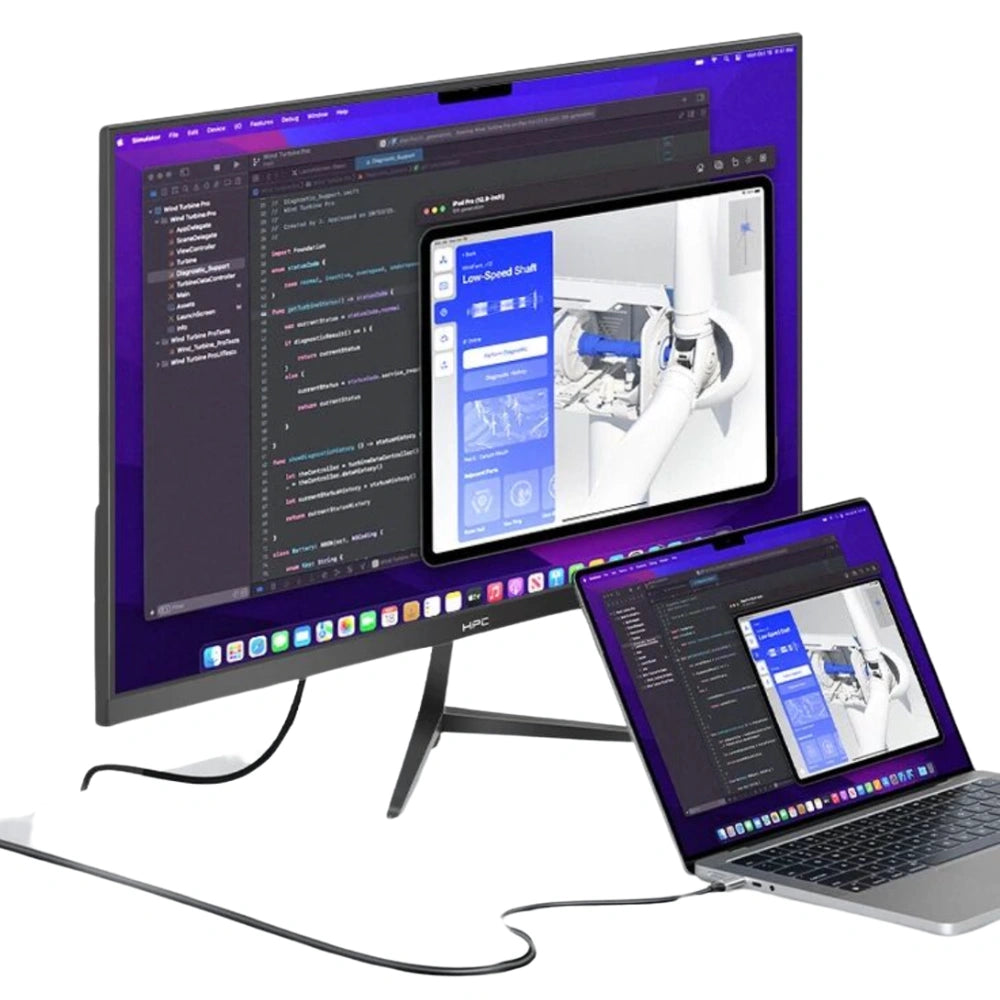 H259 monitor with VESA mount support for ergonomic arms and wall setups.