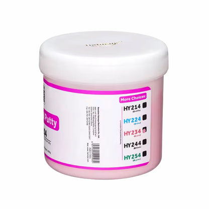 HY234 CN100 pink silicone thermal putty showing soft gap-filling consistency