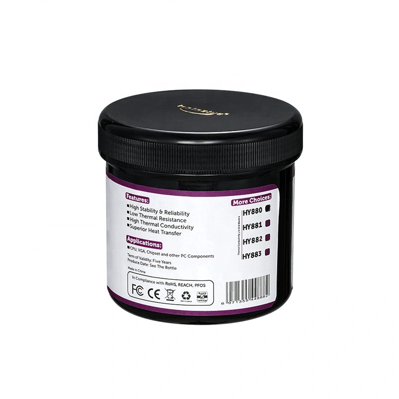 Close-up texture of HY883 thermal grease showing smooth industrial compound