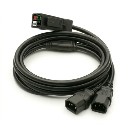 Heavy-duty P13 to 2x C14 AC power splitter cord for Antminer S19 and S21 Bitmain power supply setups