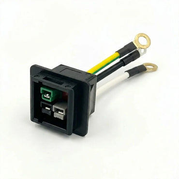 P14 PA45 socket soldered onto an Antminer APW17 PSU output board to restore low-resistance power delivery