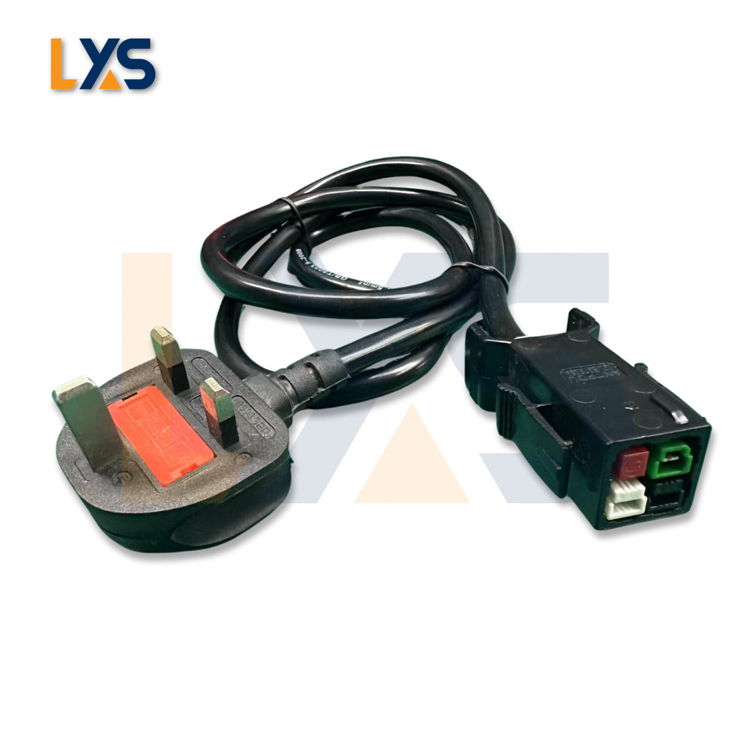 Antminer S21 AC Power Cord P13 to UK Plug 1.5m for Bitmain PSU