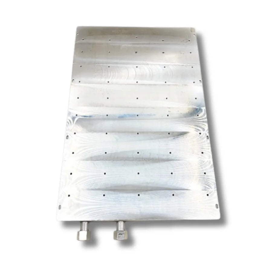 High-density microchannel structure inside the Whatsminer M63S Hydro cooling plate.