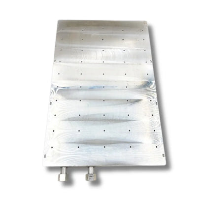 High-density microchannel structure inside the Whatsminer M63S Hydro cooling plate.