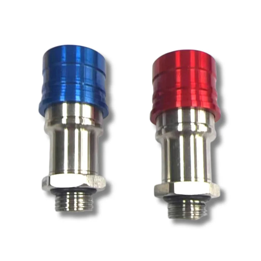 G1/4 external thread and internal O-ring end-face seal on the Whatsminer M64 Hydro quick connector.