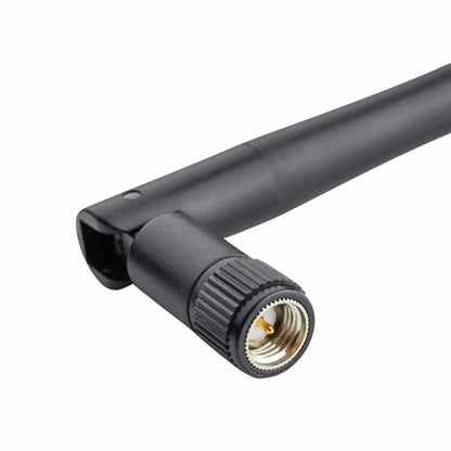 2.4GHz WiFi stick antenna 2dBi gain SMA male connector angled view
