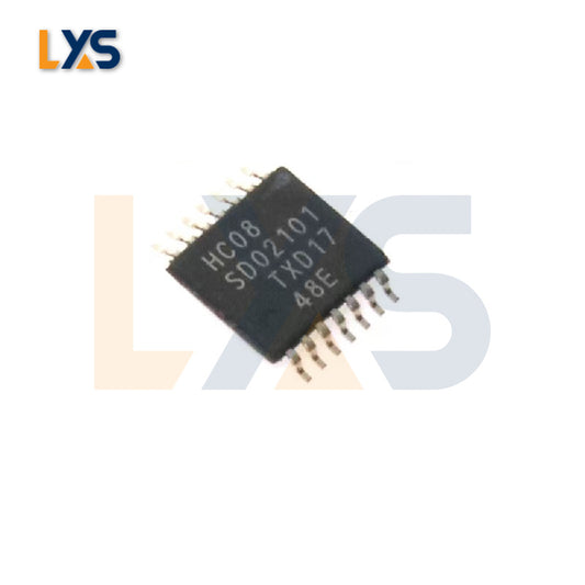 74HC08 is a powerful quad 2-input AND gate equipped with clamping diodes that enable a current-limiting resistor to link the input to voltages above VCC