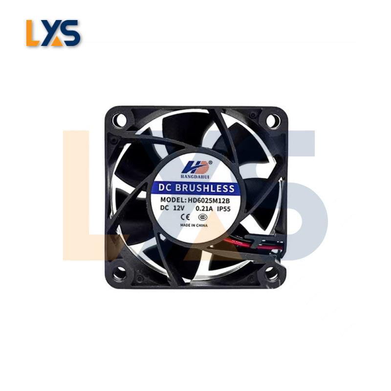 HD6025M12B Fan - High Performance Cooling Solution for Bitmain APW3 APW7 APW12 Power Supply, 60x60x25mm Size, DC 12V Voltage