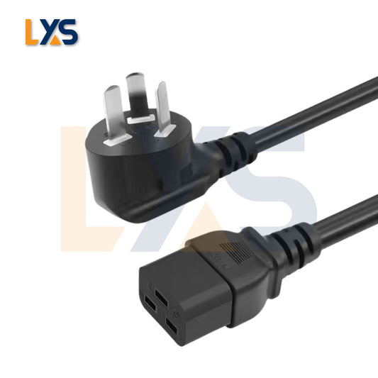 Robust IEC C19 CN Standard Plug Power Cord - Optimal Power Supply for ASIC Whatsminer, Durable Construction