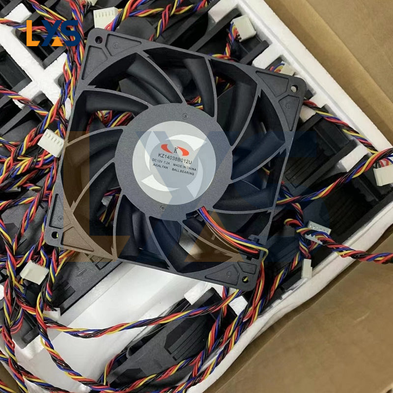 High Airflow KZ14038B012U 14cm Fan for Whatsminer M20 M21 - Optimal Cooling Solution, Ball Bearing Technology