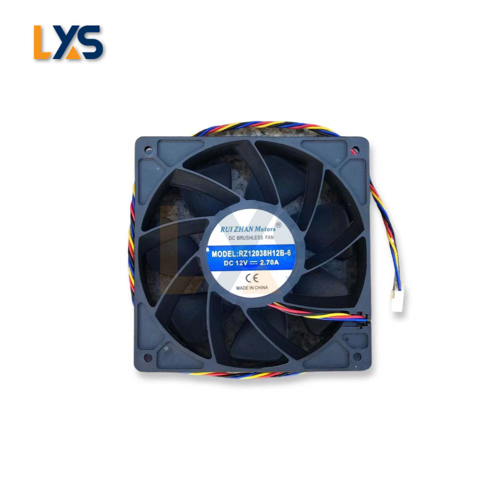 Efficient Miner Cooling Solution - RZ12038H12B-6 6p Fan, 12V, 2.7A, Rapid Air Circulation
