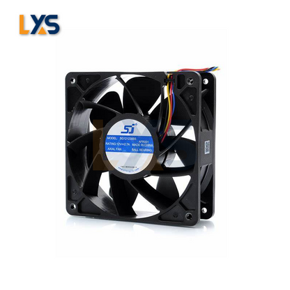 Reliable SJ Axial Fan SG121238BS - 12V 2.7A Cooler, Broad-Angle Blades, Long Working Life, Ideal for Workstation and Server CPU Cooling