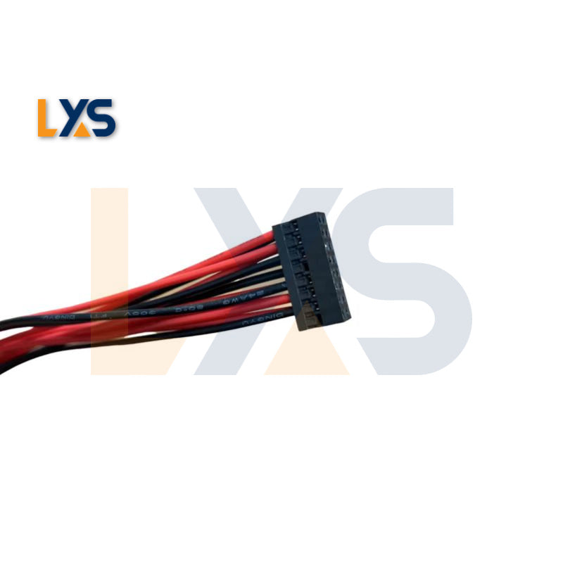 Black/Red Test Fixture Cable - 18-pin to 16-pin Interface for Whatsminer Machines