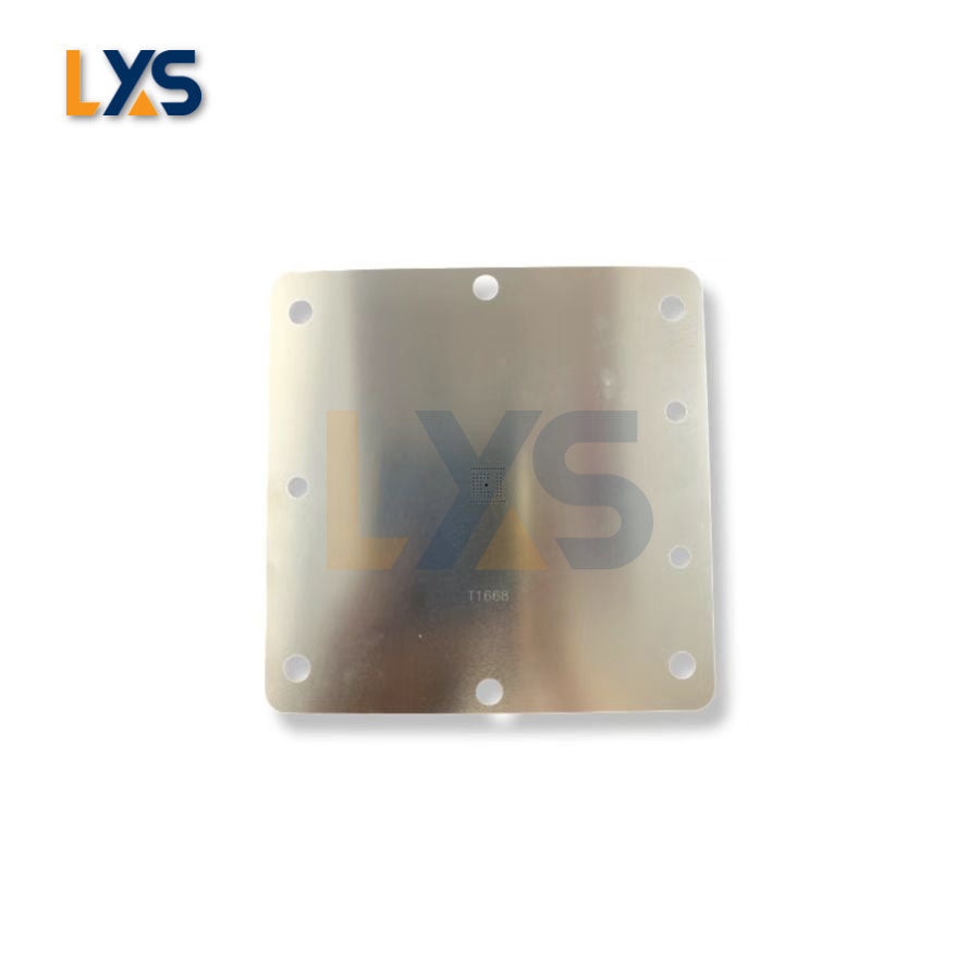 Tin stencil and template for soldering the T1668A and T1668B chips of INNOSILICON T2T