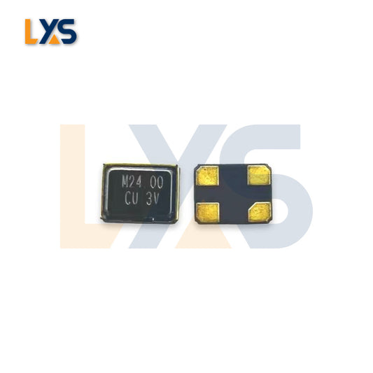 High-performance 24,000 crystal oscillator for ASIC chip operation.